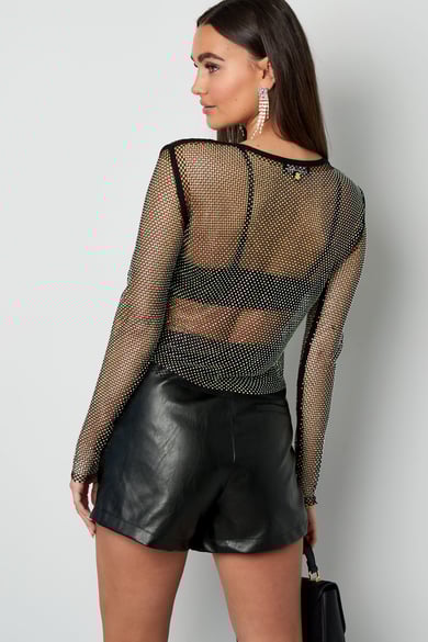 Glitzerndes Langarmshirt – Weiß – S h5 Bild13